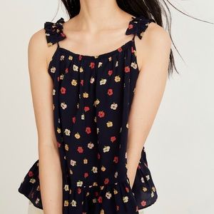 NWT Madewell Silk Ruffle-Strap Cami